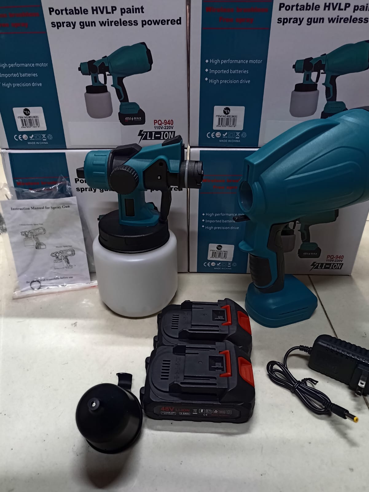 ✅PULVERIZADOR DE PINTURA INALÁMBRICA DE ALTA POTENCIA🖌️